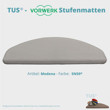 Lade das Bild in den Galerie-Viewer, Stufenmatten TUS® - Vorwerk MODENA | selbstklebend und treppengeeignet (Getufteter Velours, Uni) in 18 Farben