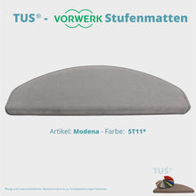 Lade das Bild in den Galerie-Viewer, Stufenmatten TUS® - Vorwerk MODENA | selbstklebend und treppengeeignet (Getufteter Velours, Uni) in 18 Farben