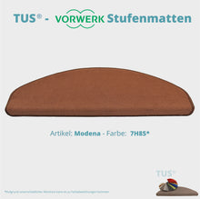 Lade das Bild in den Galerie-Viewer, Stufenmatten TUS® - Vorwerk MODENA | selbstklebend und treppengeeignet (Getufteter Velours, Uni) in 18 Farben