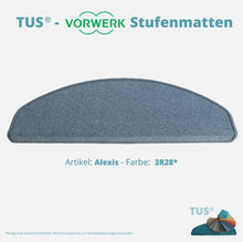 Lade das Bild in den Galerie-Viewer, Stufenmatten TUS® - Vorwerk ALEXIS | selbstklebend und treppengeeignet (Velours, tuftgemustert) in 18 Farben