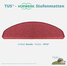 Lade das Bild in den Galerie-Viewer, Stufenmatten TUS® - Vorwerk RONDO | selbstklebend und treppengeeignet (Schlinge, meliert) in 15 Farben