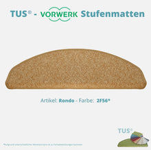 Lade das Bild in den Galerie-Viewer, Stufenmatten TUS® - Vorwerk RONDO | selbstklebend und treppengeeignet (Schlinge, meliert) in 15 Farben
