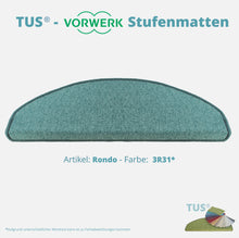 Lade das Bild in den Galerie-Viewer, Stufenmatten TUS® - Vorwerk RONDO | selbstklebend und treppengeeignet (Schlinge, meliert) in 15 Farben