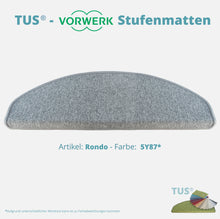 Lade das Bild in den Galerie-Viewer, Stufenmatten TUS® - Vorwerk RONDO | selbstklebend und treppengeeignet (Schlinge, meliert) in 15 Farben