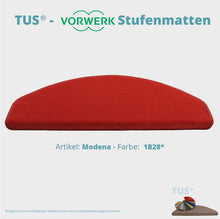 Lade das Bild in den Galerie-Viewer, Stufenmatten TUS® - Vorwerk MODENA | selbstklebend und treppengeeignet (Getufteter Velours, Uni) in 18 Farben
