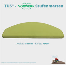 Lade das Bild in den Galerie-Viewer, Stufenmatten TUS® - Vorwerk MODENA | selbstklebend und treppengeeignet (Getufteter Velours, Uni) in 18 Farben
