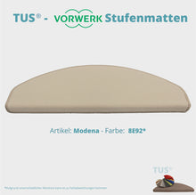 Lade das Bild in den Galerie-Viewer, Stufenmatten TUS® - Vorwerk MODENA | selbstklebend und treppengeeignet (Getufteter Velours, Uni) in 18 Farben
