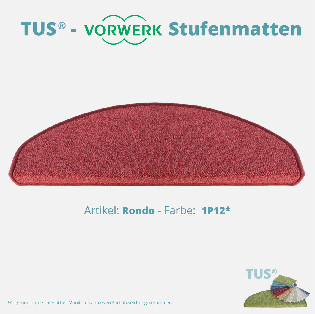 Stufenmatten TUS® - Vorwerk RONDO (Schlinge, meliert) in 15 Farben